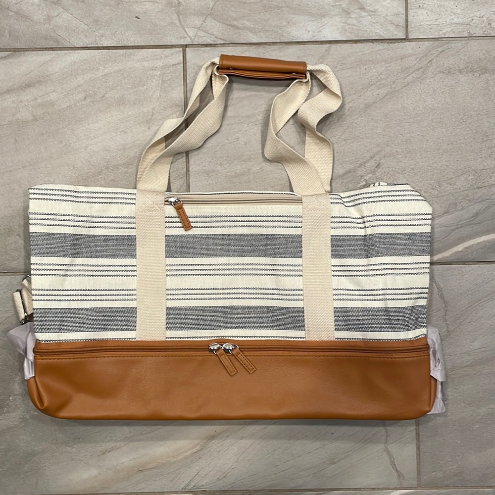 Striped Weekender Bag